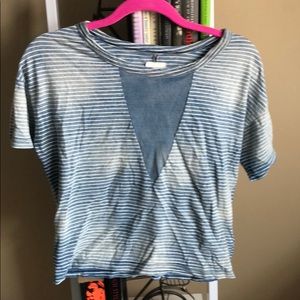 Joe’s Jeans Striped Wash Faded T fitted style